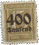 Stamp 400 marks